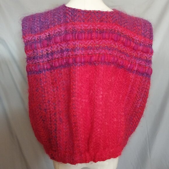 Vintage 80s Handwoven Fiberworks Vest - Picture 3 of 10